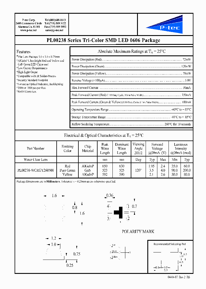 PL00238-WCRGY260508_4615807.PDF Datasheet