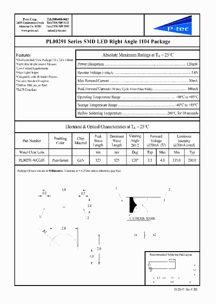 PL00291-WCG05_4516414.PDF Datasheet