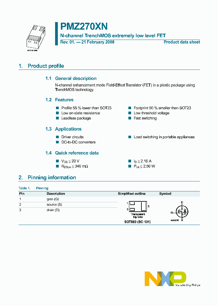 PMZ270XN_4696202.PDF Datasheet