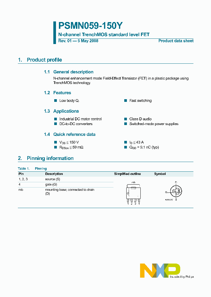 PSMN059-150Y_4858376.PDF Datasheet