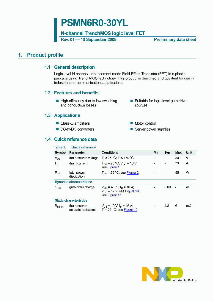 PSMN6R0-30YL_4581659.PDF Datasheet