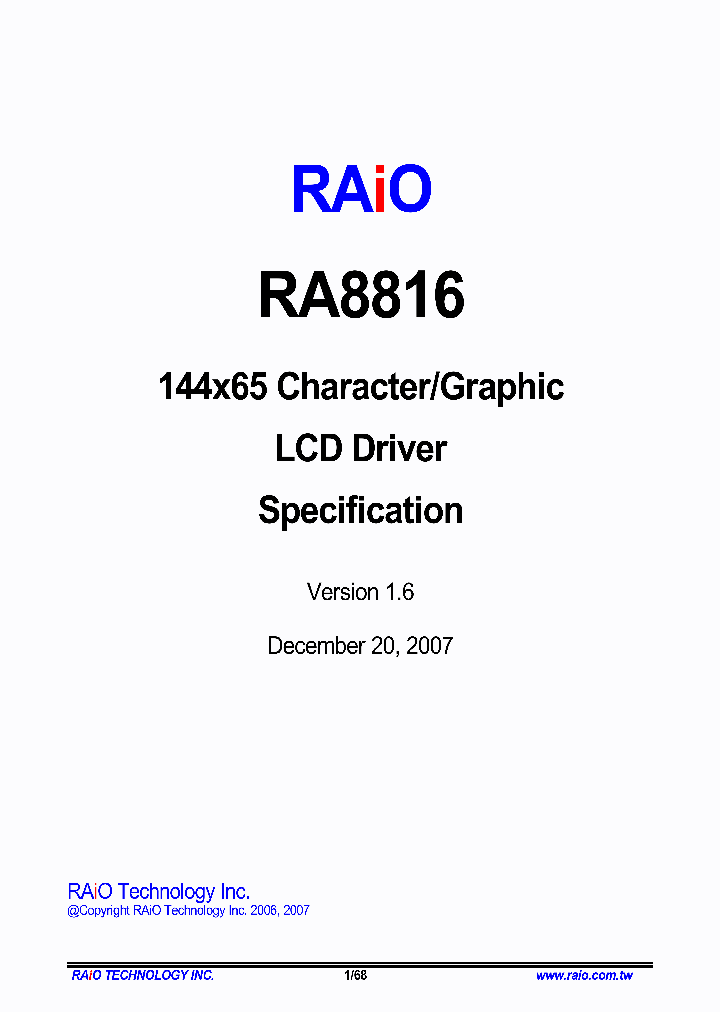 RA8816_4259327.PDF Datasheet