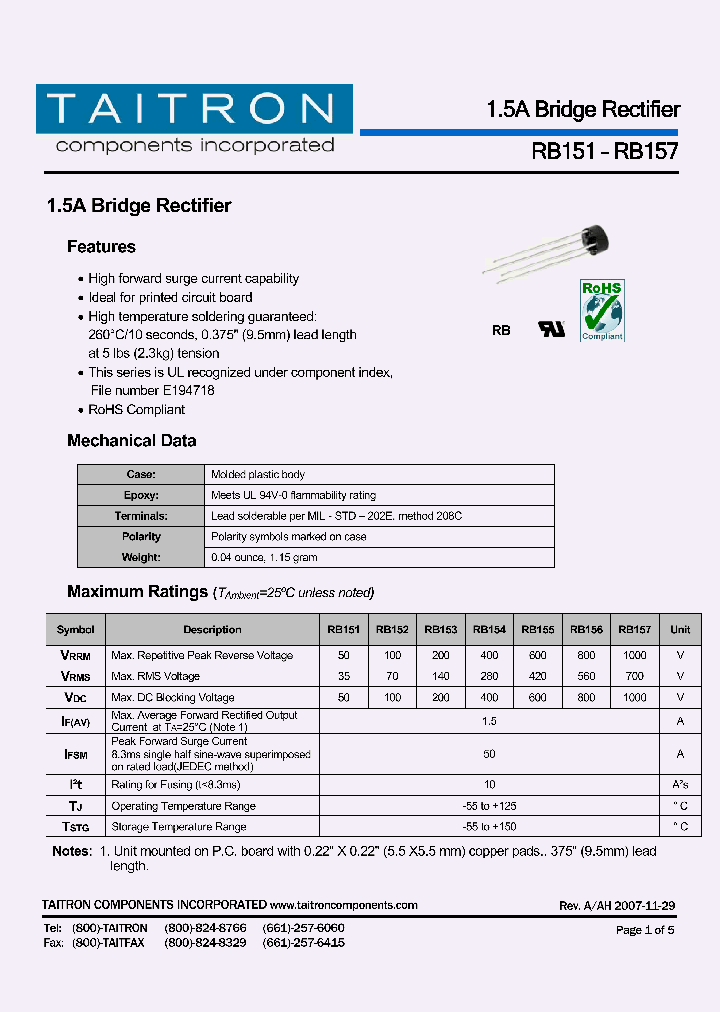 RB151_4413736.PDF Datasheet