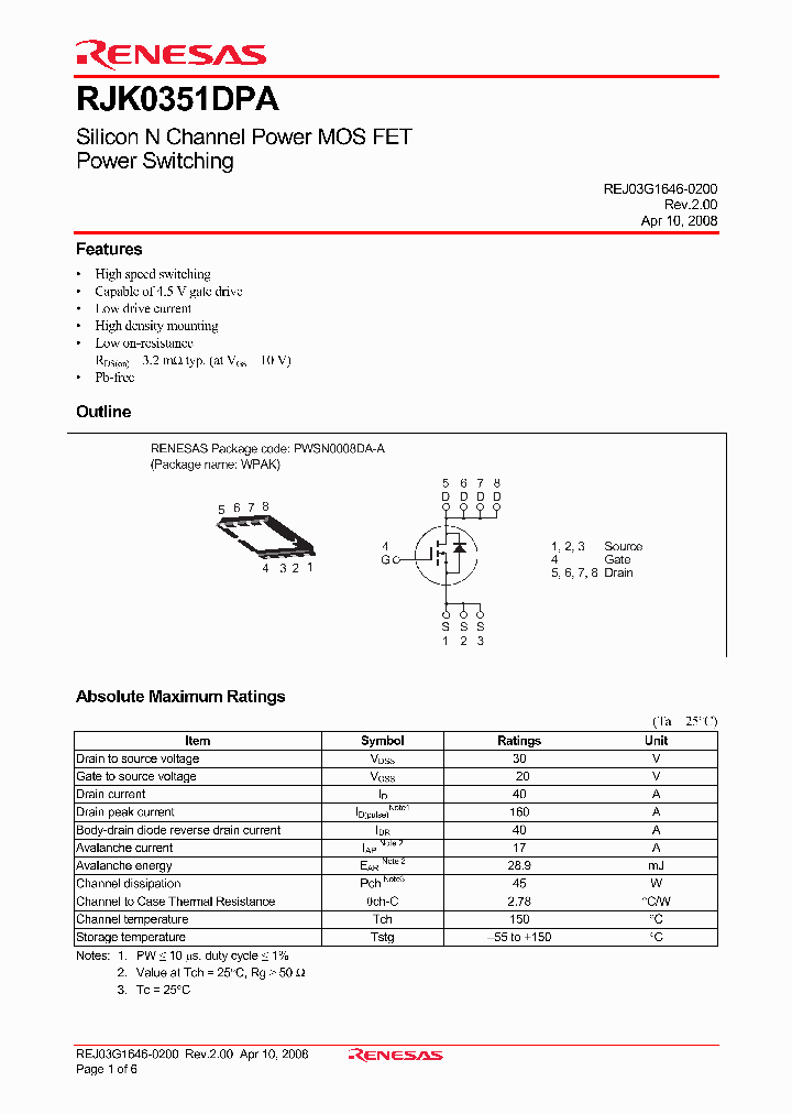 RJK0351DPA_4405866.PDF Datasheet