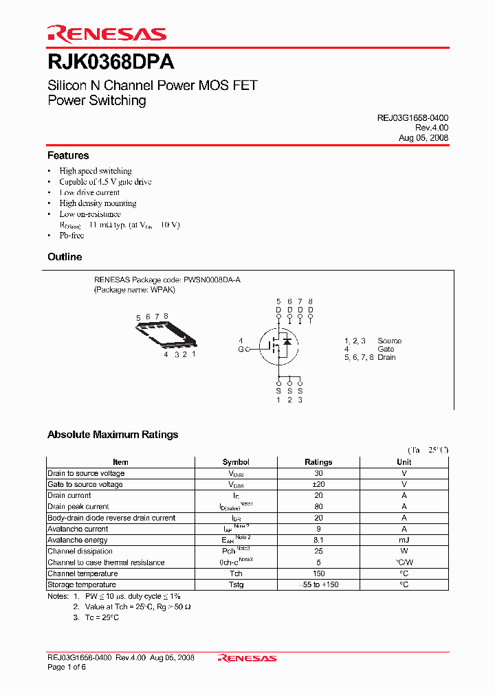 RJK0368DPA_4393145.PDF Datasheet