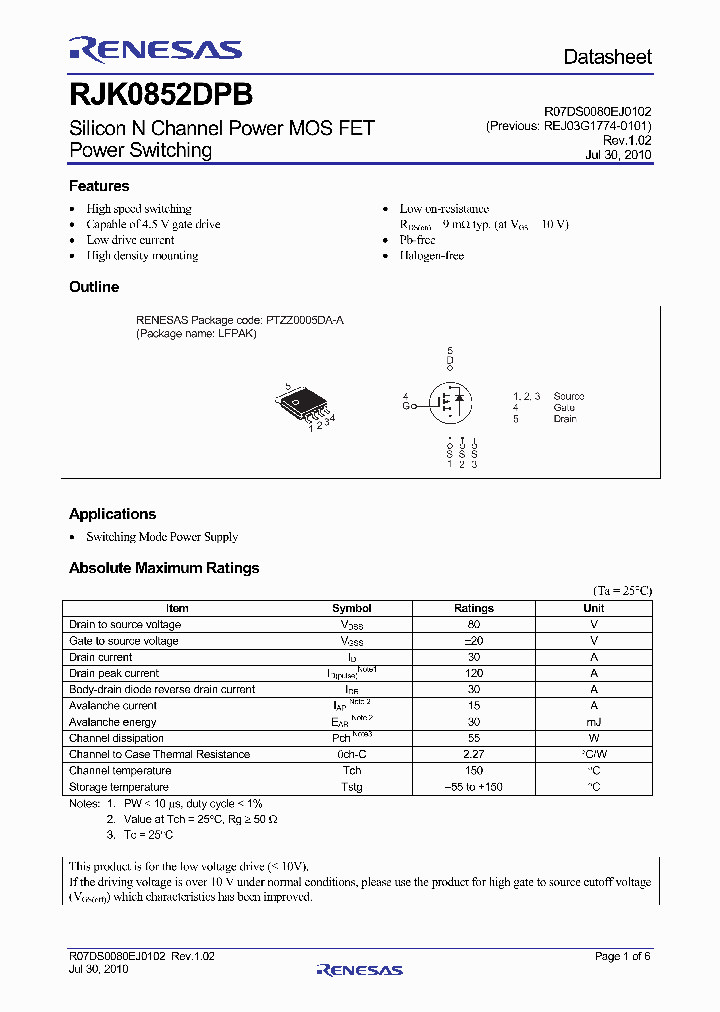 RJK0852DPB-00-J5_4866290.PDF Datasheet