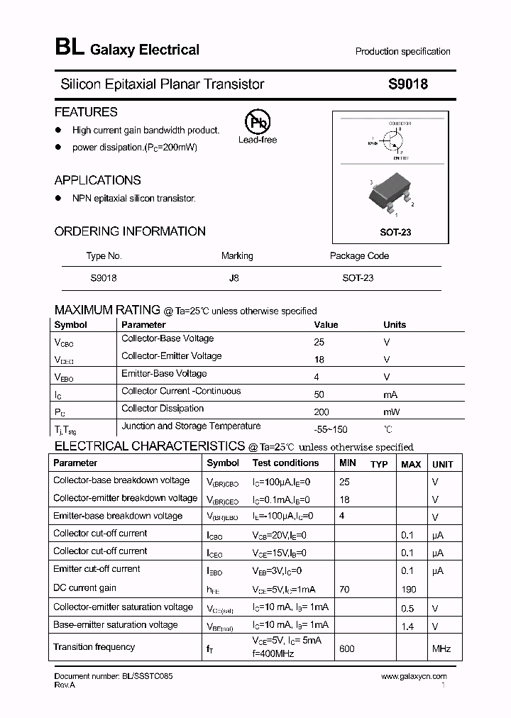 S9018_4255269.PDF Datasheet