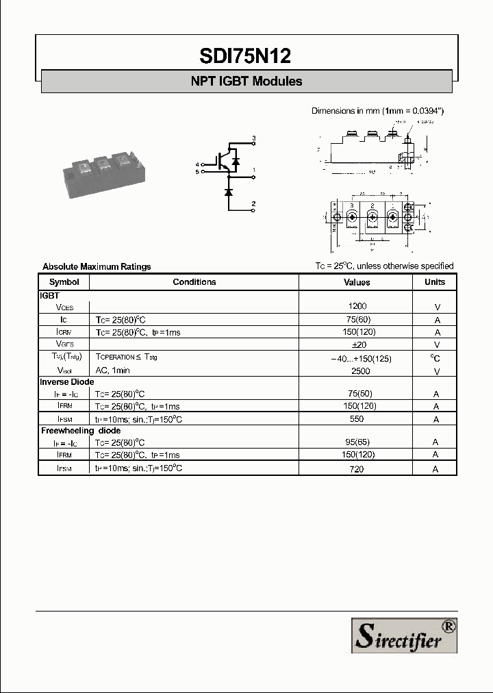 SDI75N12_4224355.PDF Datasheet