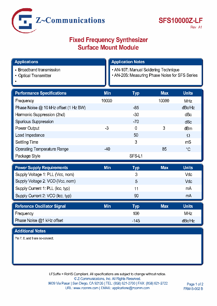 SFS10000Z-LF_4547028.PDF Datasheet