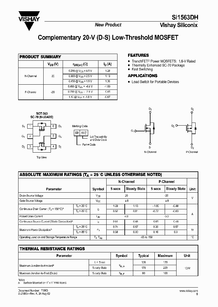 SI1563DH_4297430.PDF Datasheet