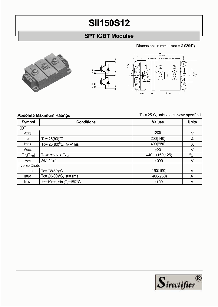 SII150S12_4231225.PDF Datasheet