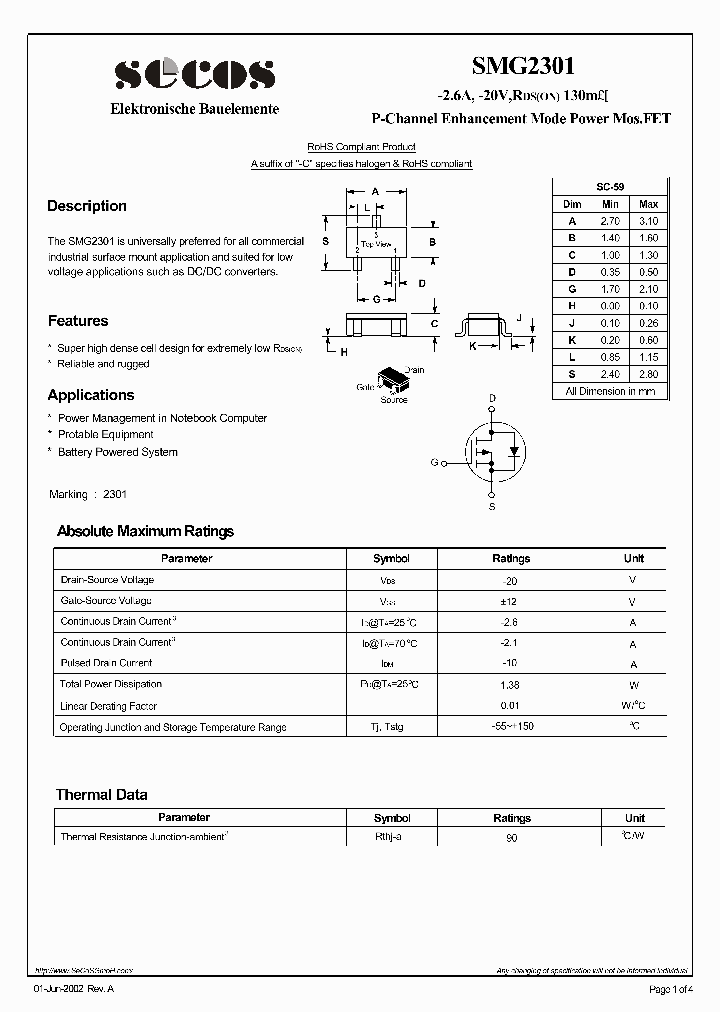 SMG2301_4534979.PDF Datasheet