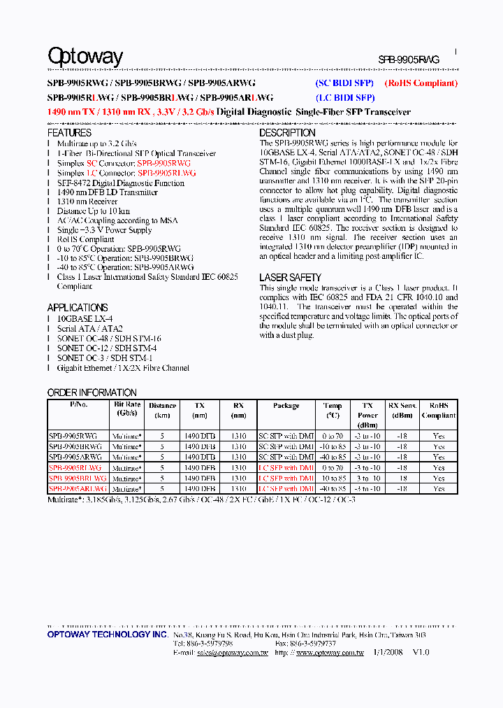 SPB-9905ARWG_4552250.PDF Datasheet