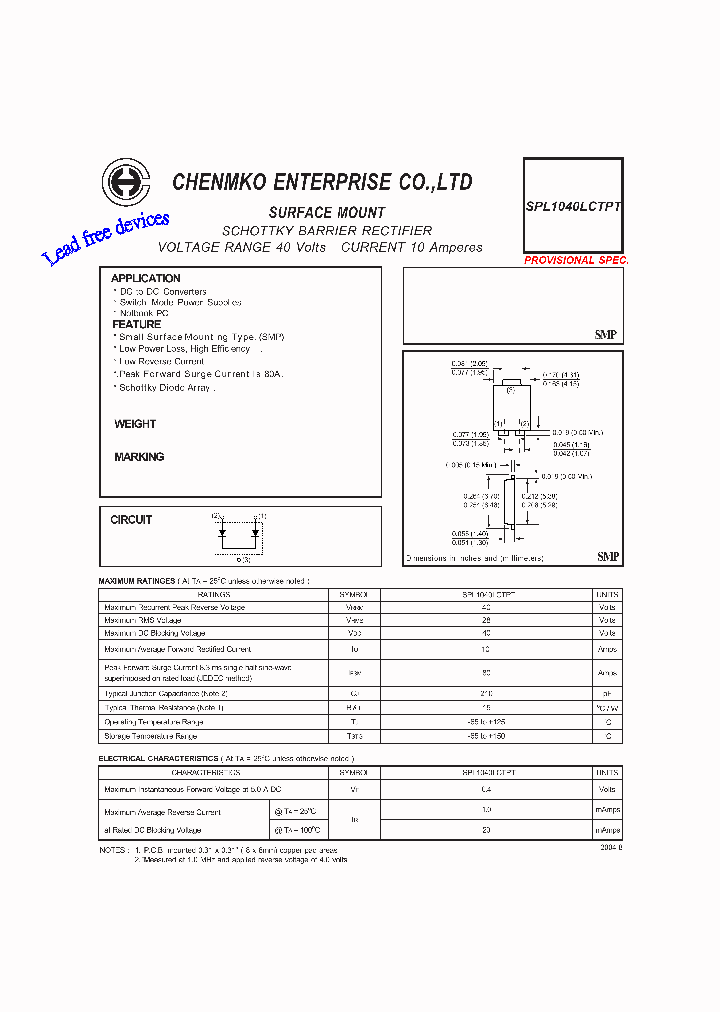 SPL1040LCTPT_4878336.PDF Datasheet