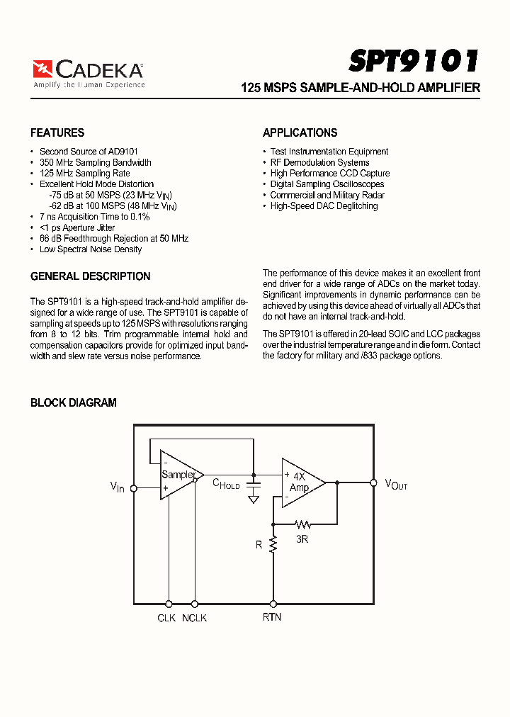 SPT9101_4509824.PDF Datasheet