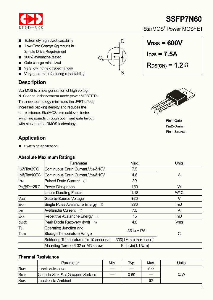 SSFP7N60_4533524.PDF Datasheet