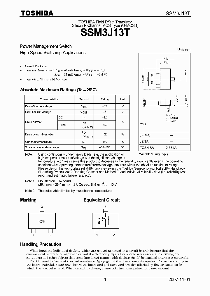 SSM3J13T_4606526.PDF Datasheet