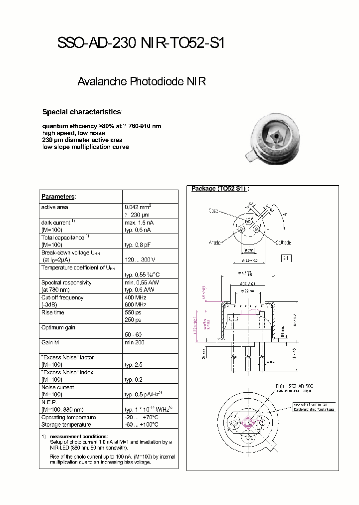 SSO-AD-230NIR-TO52-S1_4543500.PDF Datasheet