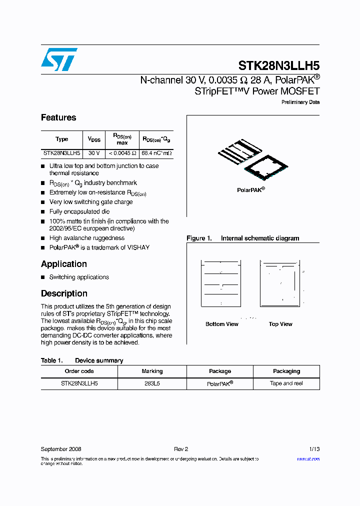 STK28N3LLH5_4263023.PDF Datasheet