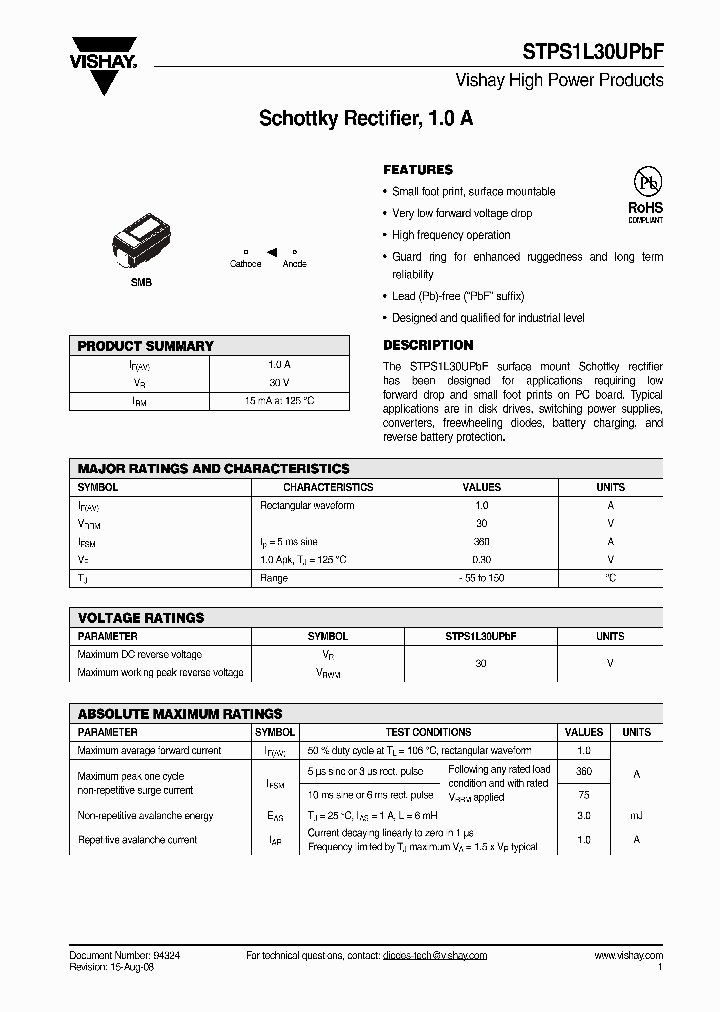 STPS1L30UPBF_4310604.PDF Datasheet