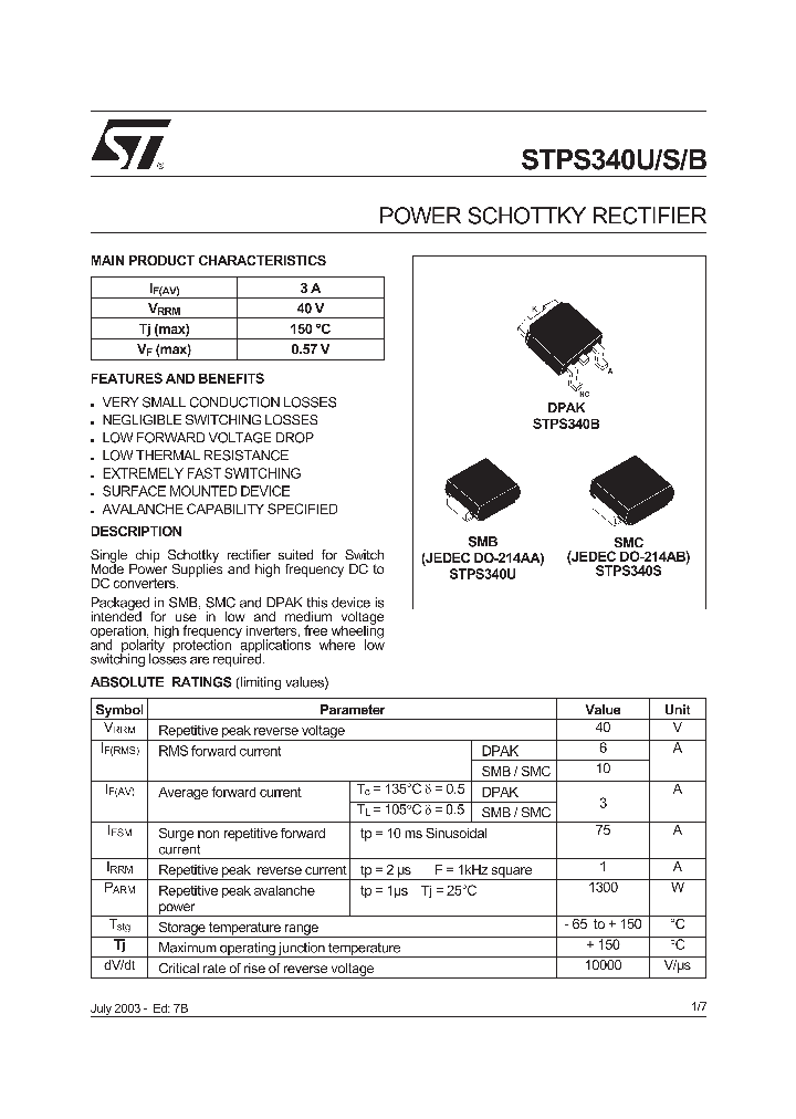 STPS340U03_4259923.PDF Datasheet