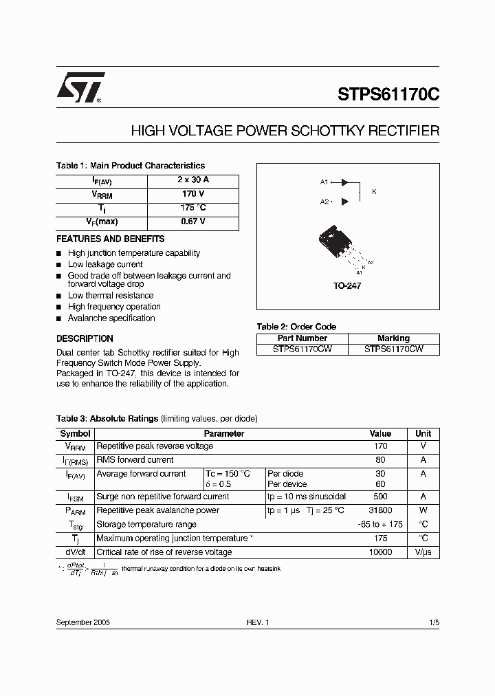 STPS61170C_4179445.PDF Datasheet