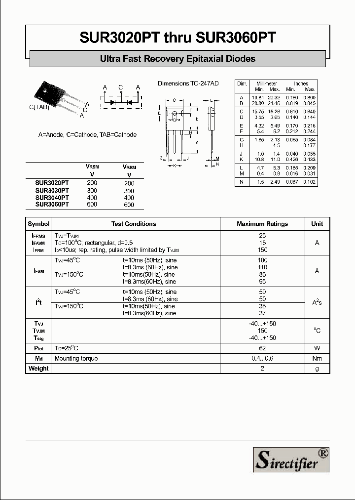 SUR3040PT_4518576.PDF Datasheet