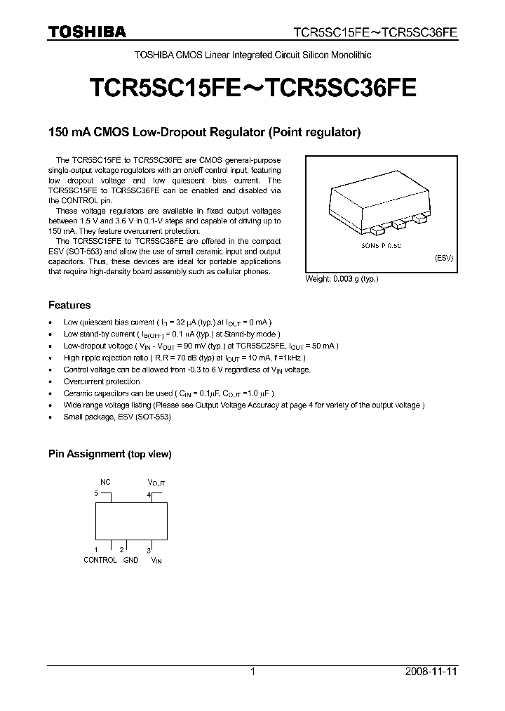 TCR5SC29FE_4609800.PDF Datasheet