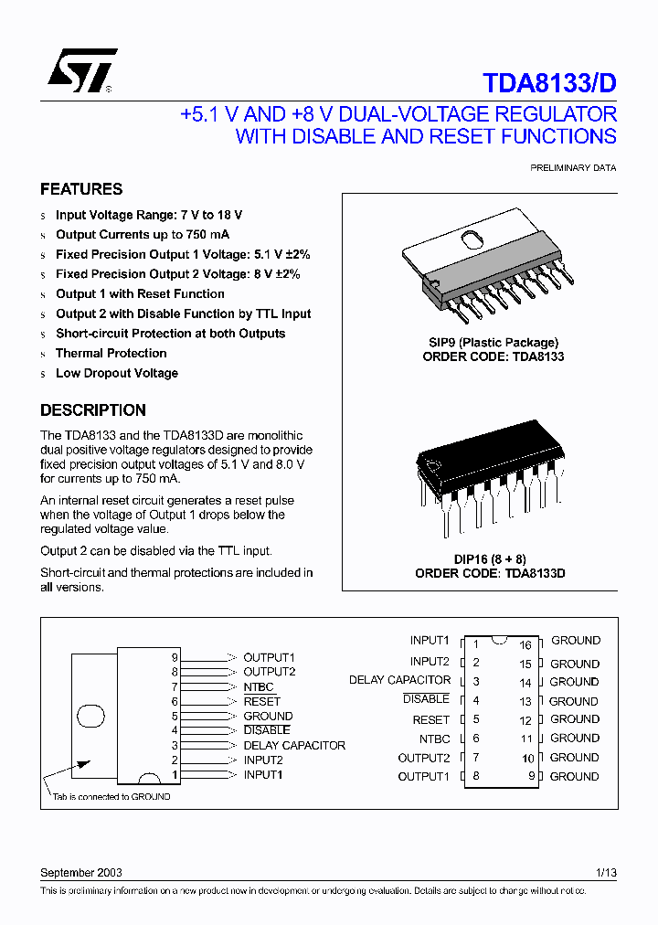 TDA8133D_4245410.PDF Datasheet