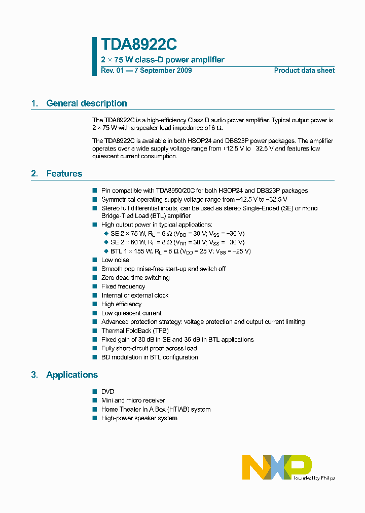 TDA8922C_4566874.PDF Datasheet
