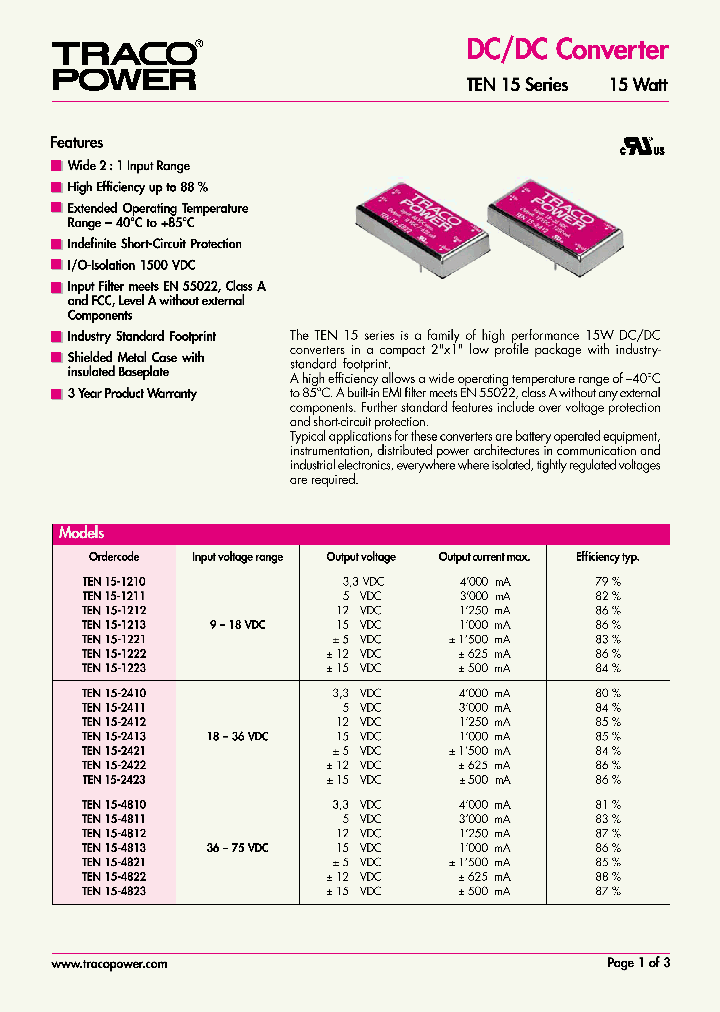 TEN15-1210_4235346.PDF Datasheet