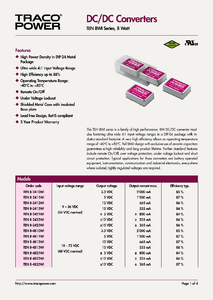 TEN8-2410WI_4333407.PDF Datasheet