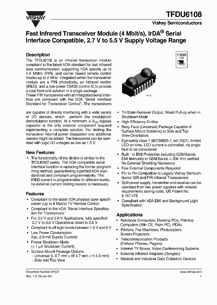 TFDU6108-TR3_4656756.PDF Datasheet