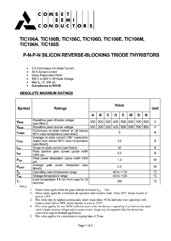 TIC106A_4541939.PDF Datasheet
