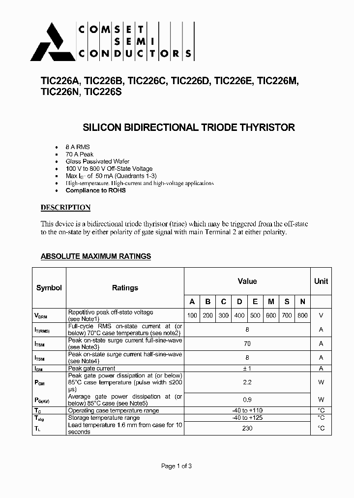 TIC226B_4630002.PDF Datasheet
