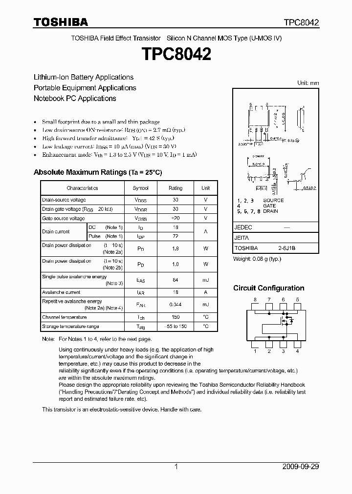 TPC8042_4796304.PDF Datasheet