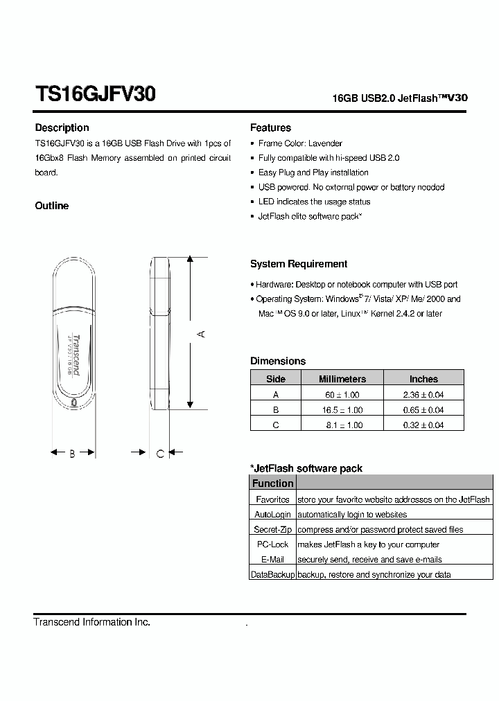 TS16GJFV30_4772218.PDF Datasheet