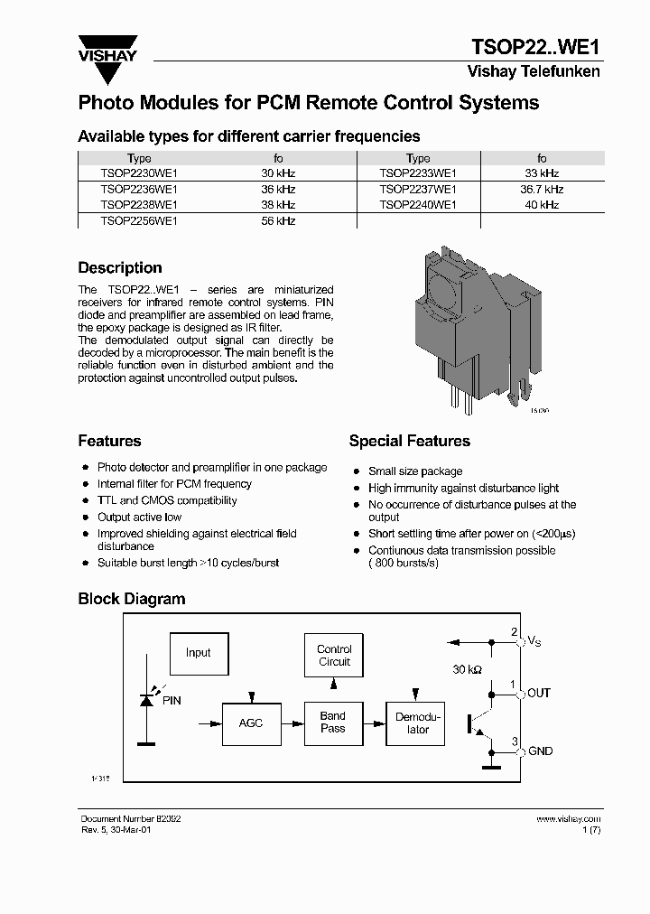 TSOP2233WE1_4564987.PDF Datasheet