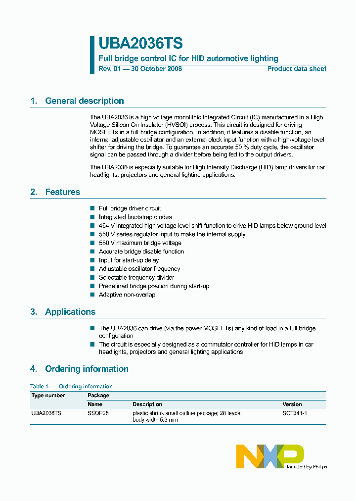UBA2036TS_4272822.PDF Datasheet