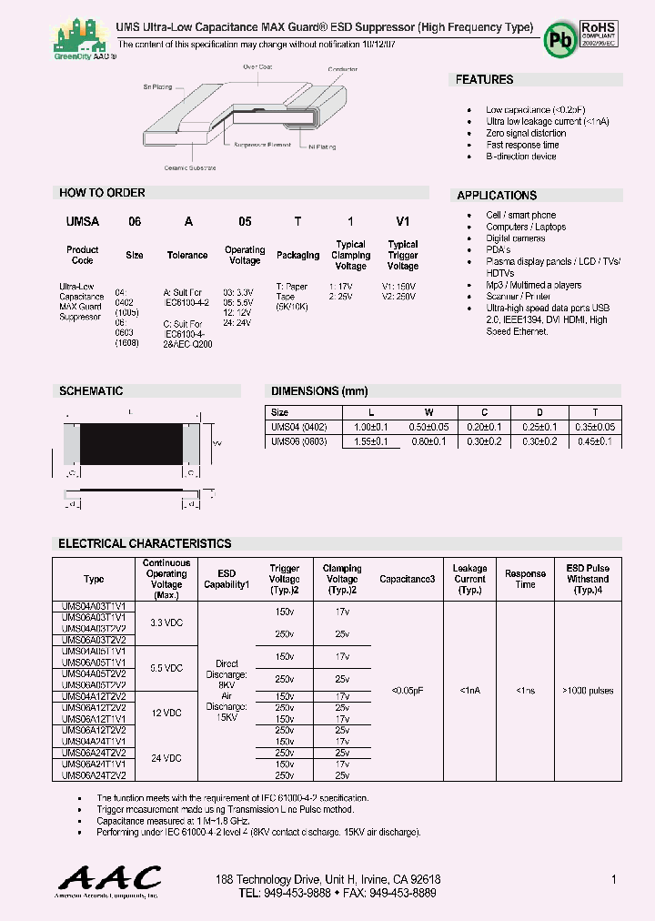 UMSA04A03T1V1_4518426.PDF Datasheet