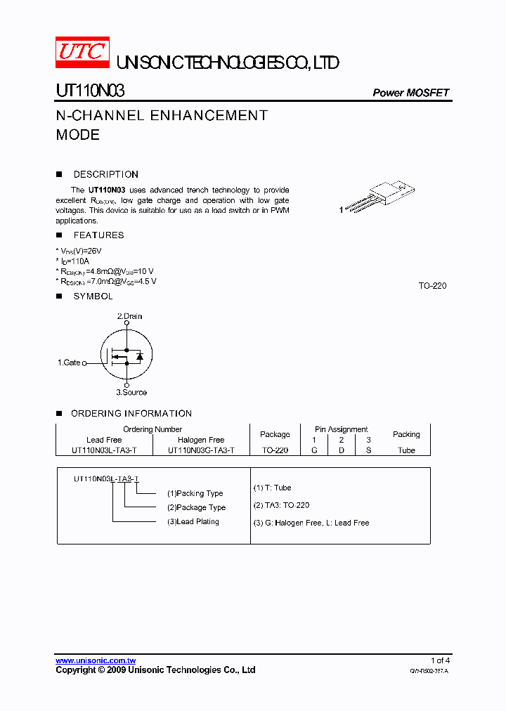 UT110N03_4662878.PDF Datasheet