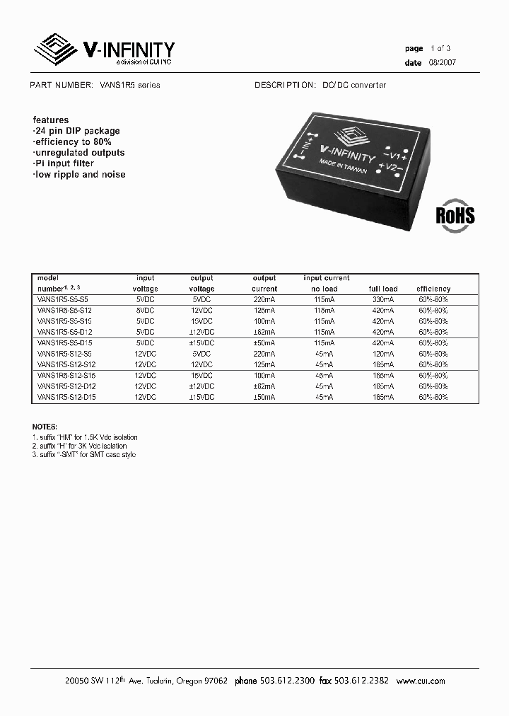 VANS1R5_4318216.PDF Datasheet