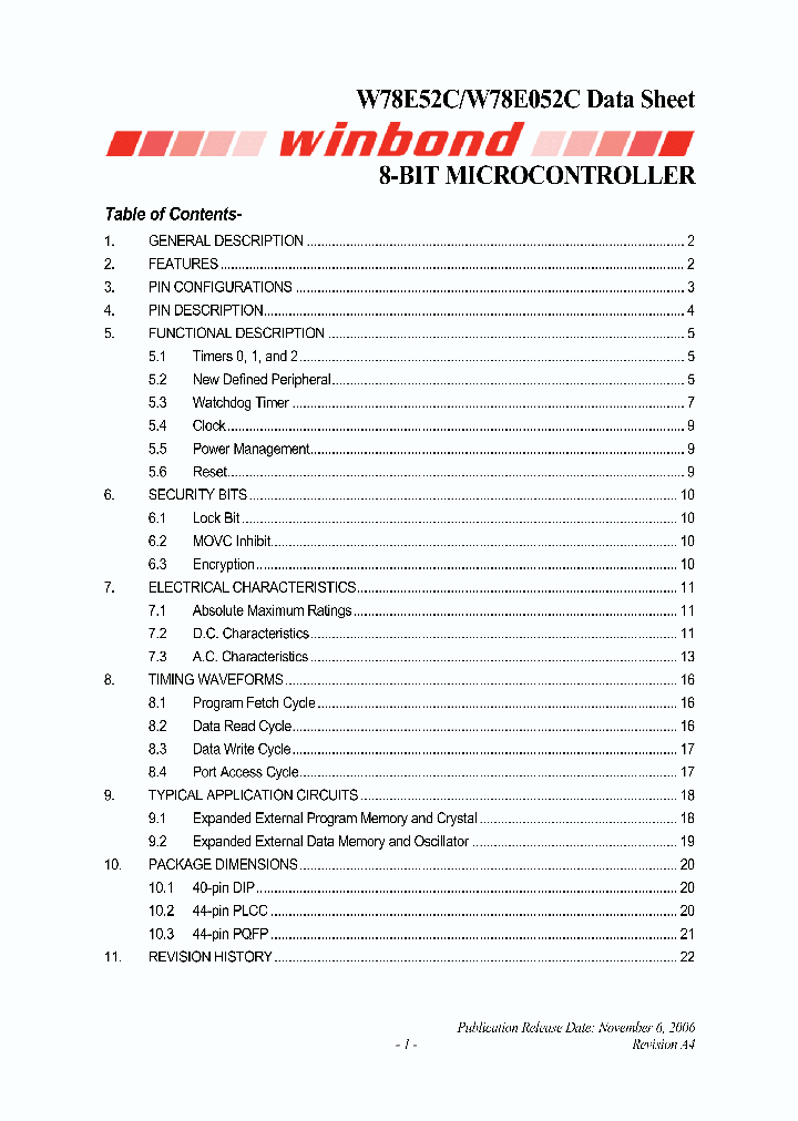 W78E052C_4172533.PDF Datasheet