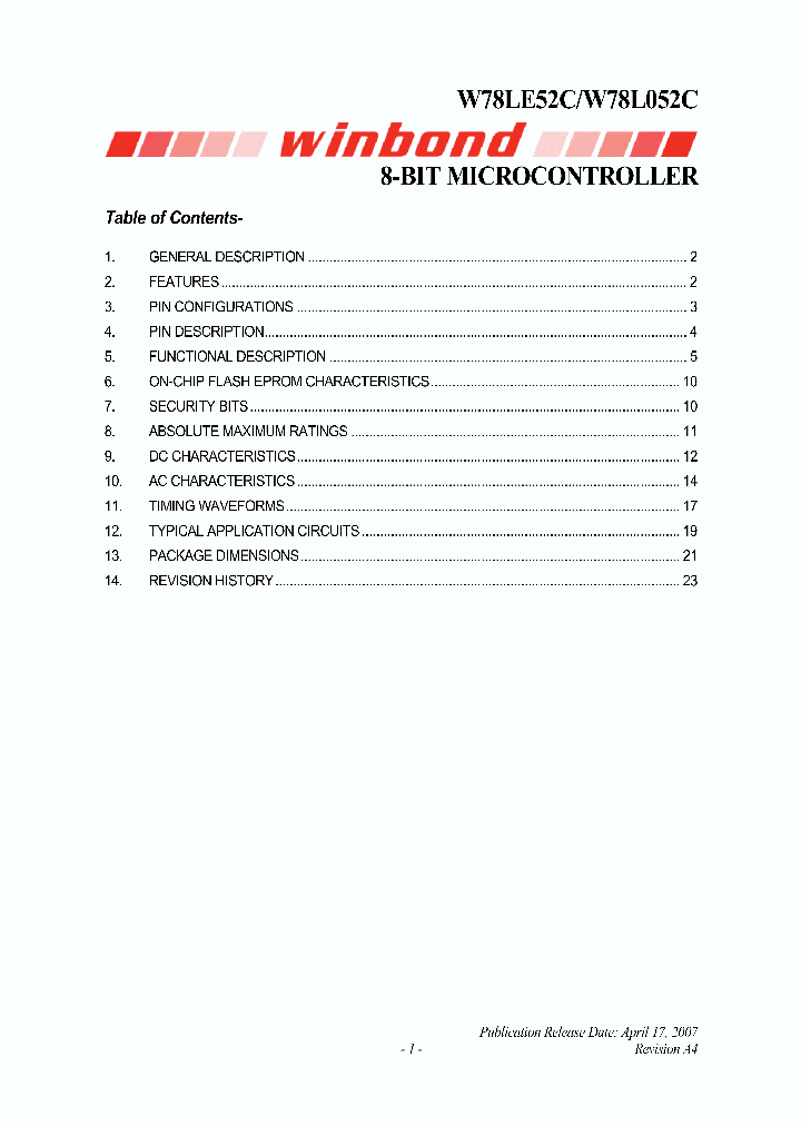 W78LE52C_4168227.PDF Datasheet