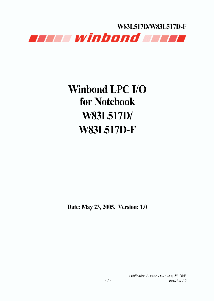 W83L517D05_4915921.PDF Datasheet