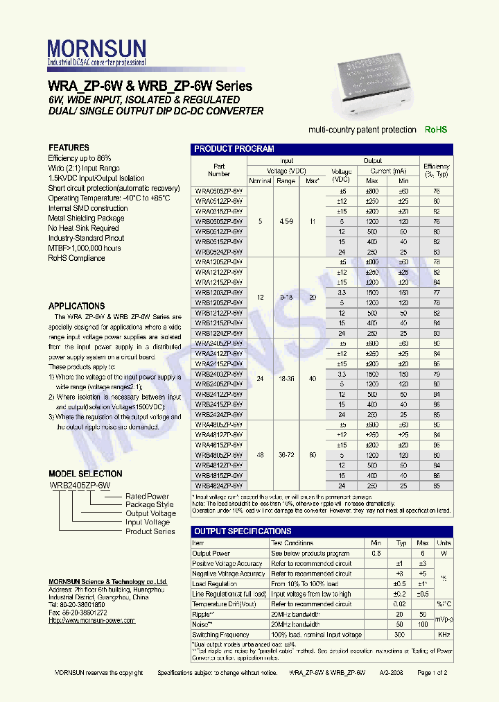 WRA0512ZP-6W_4502467.PDF Datasheet