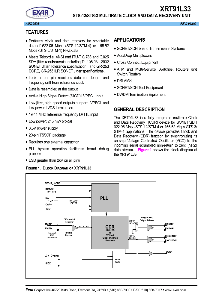 XRT91L33IG-F_4472649.PDF Datasheet