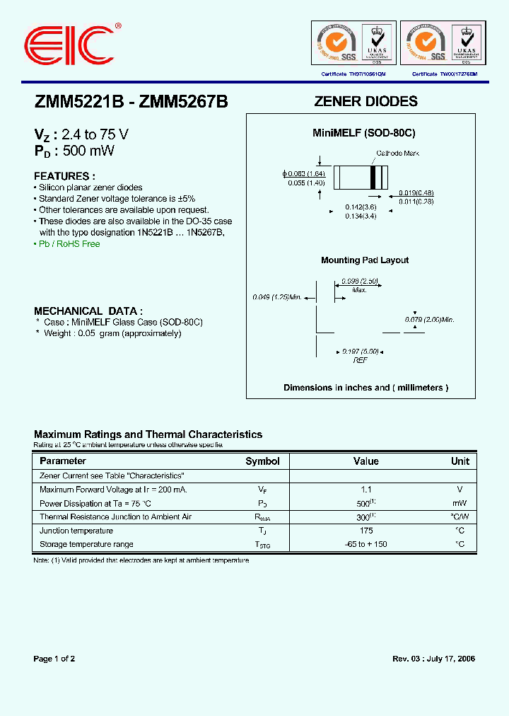 ZMM5267B_4901823.PDF Datasheet