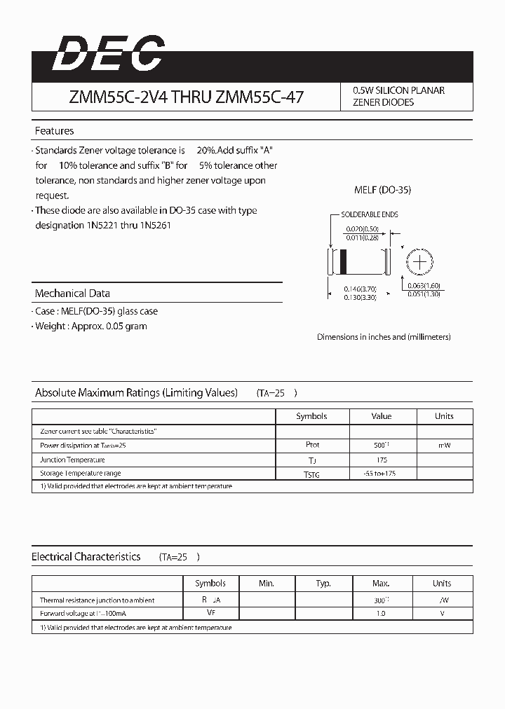 ZMM55C-18_4410274.PDF Datasheet