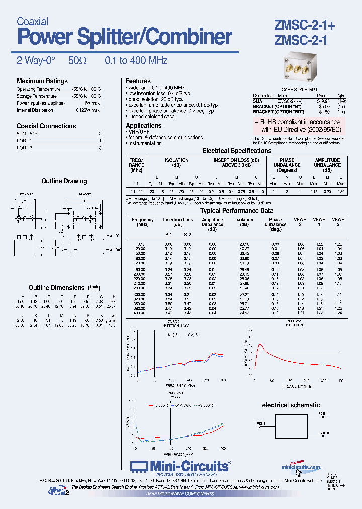 ZMSC-2-1_4563314.PDF Datasheet